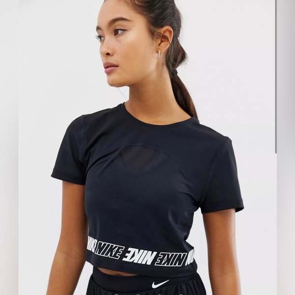 Nike Training Mesh Insert Crop t-shirt - Picture 6 of 7